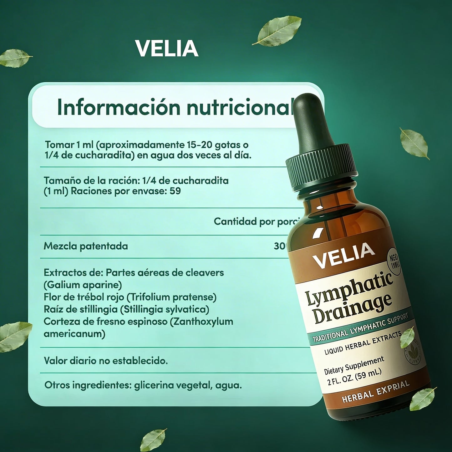 Gotas VELIA® – Drenaje Linfático Natural